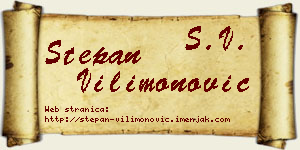 Stepan Vilimonović vizit kartica